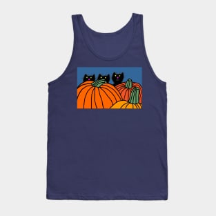 Kittens in the Pumpkin Patch with Blue Sky Tank Top